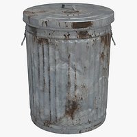 Trash Can Rusted PBR