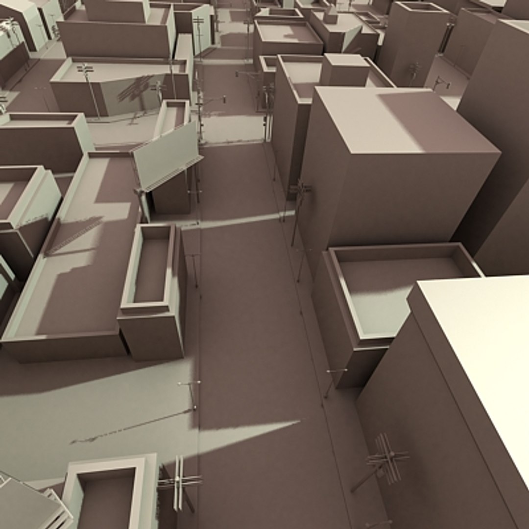3d Model City Section