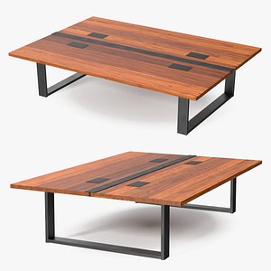 Modular Conference Table with Data Ports 3D model