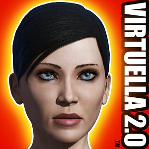 virtuella 2 0 virtual female 3d model
