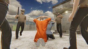 3D big - prison building model