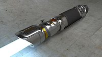 Lightsaber blue photorealistic