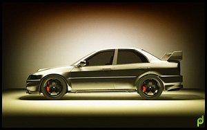 mitsubishi lancer evolution vi 3d model