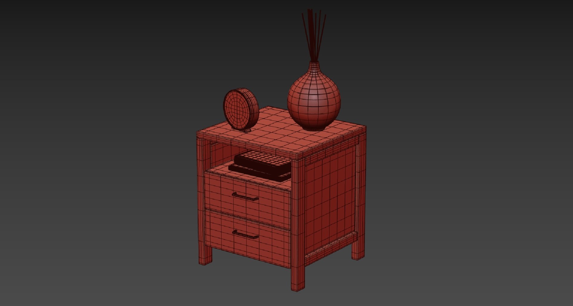 Bedside Table Set 3D Model - TurboSquid 1858092