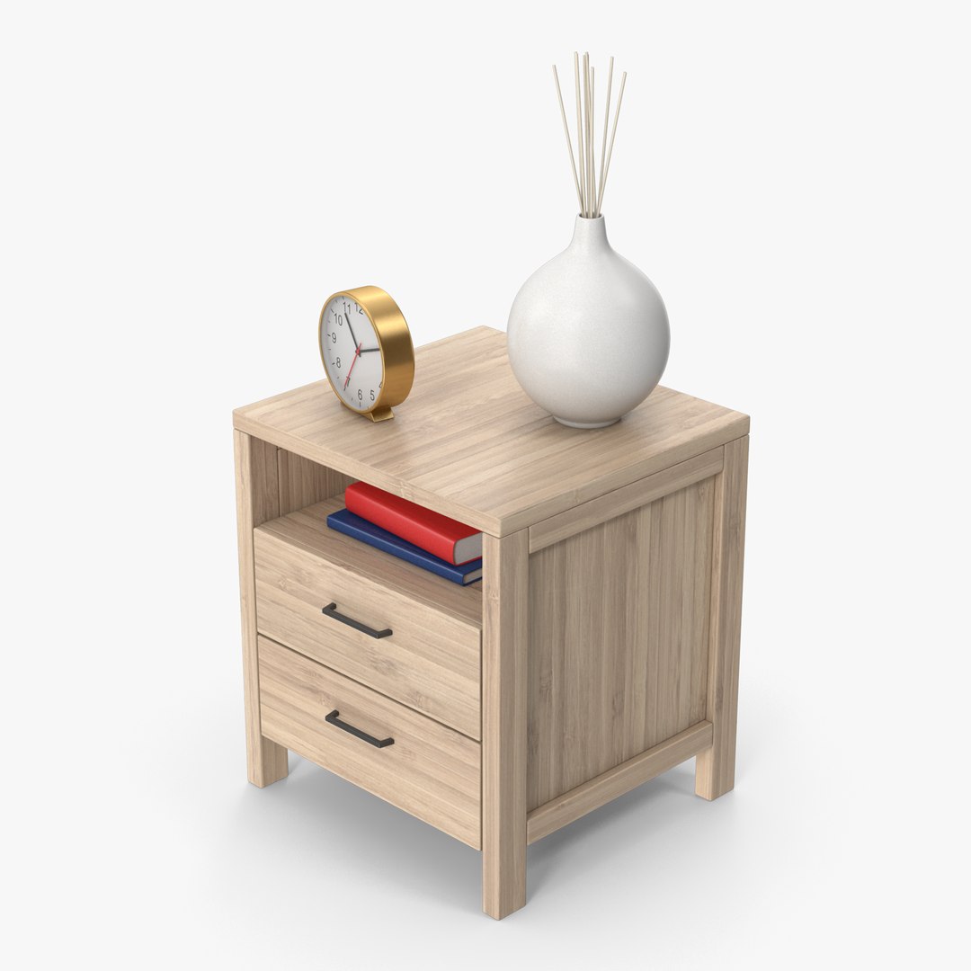 Bedside Table Set 3D Model - TurboSquid 1858092