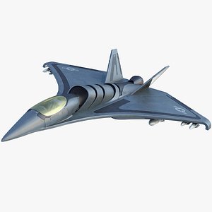 3D Sci-FI Futuristic Aircraft Fighter Concept model