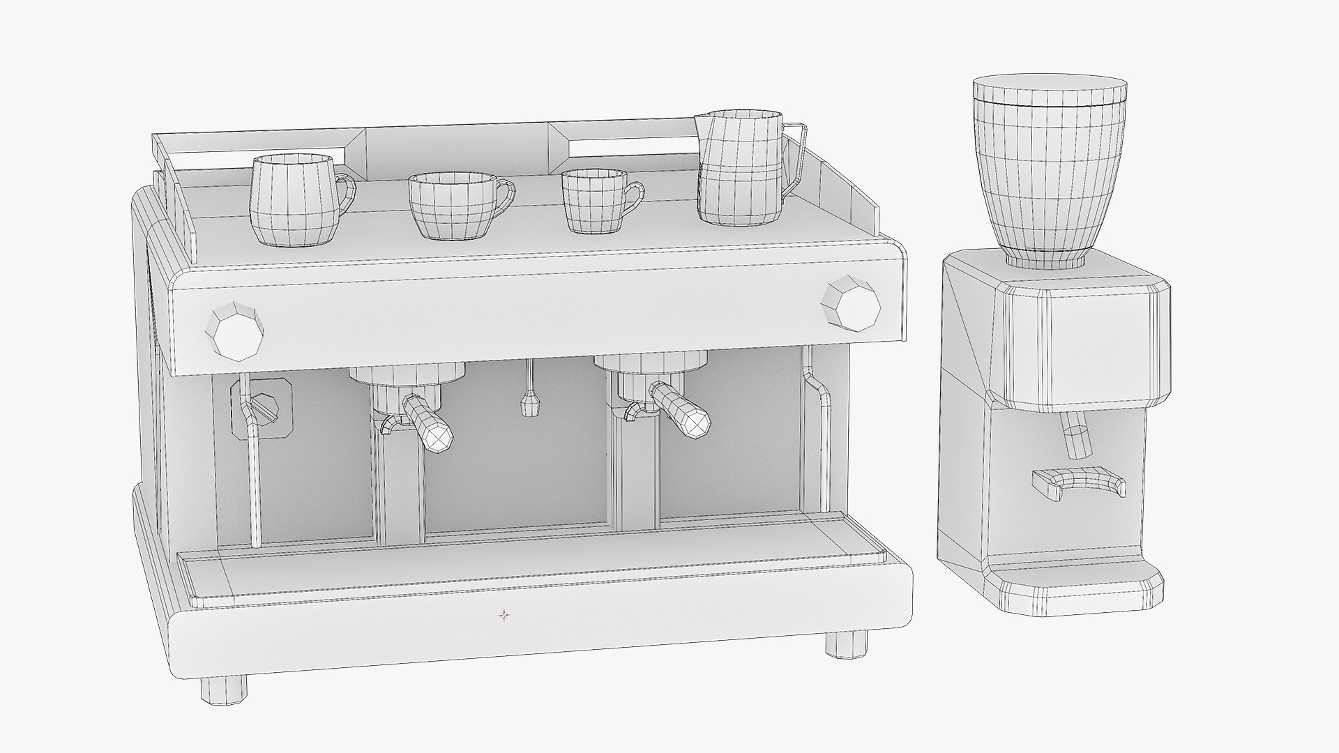 3D Professional Coffee Machine and Accessories  Game Ready Low Poly https://p.turbosquid.com/ts-thumb/93/ZV8nw5/Nh/wire/png/1787654028/1920x1080/fit_q87/7982616a373cae66ea9312e5bc4cd3a6a3b449fa/wire.jpg
