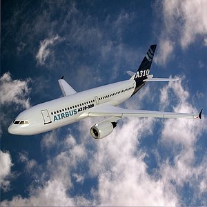 3D airbus a310-300 model