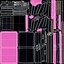 Pool Table Rasson Fuchsia with Balls and Cue