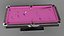 Pool Table Rasson Fuchsia with Balls and Cue