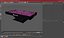 Pool Table Rasson Fuchsia with Balls and Cue