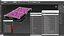 Pool Table Rasson Fuchsia with Balls and Cue