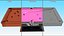 Pool Table Rasson Fuchsia with Balls and Cue