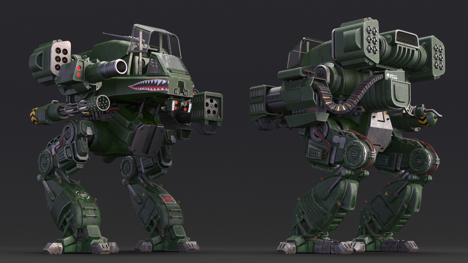 3D Worn Walking Combat Dark Green Robot with Pilot Rigged model https://p.turbosquid.com/ts-thumb/93/dfgVDR/oL/wornwalkingcombatdarkgreenrobotwithpilotriggedmb3dmodel011/jpg/1694248982/1920x1080/fit_q87/152daa26157a196ea4e2d66efda5bad3866995b3/wornwalkingcombatdarkgreenrobotwithpilotriggedmb3dmodel011.jpg
