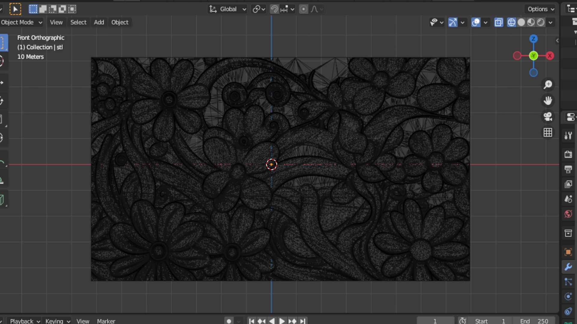 CNC STL Relief Panel Classic Floral Art Carving File 264 3D Model ...