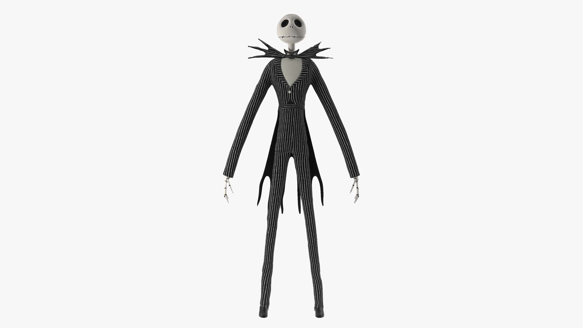 Jack Skellington Character Rigged for Maya 3D model preview