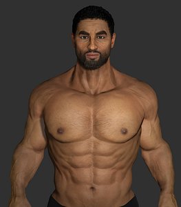 AAA REALISTIC MUSCULAR MALE BASE MESH - Game Ready 3D Character