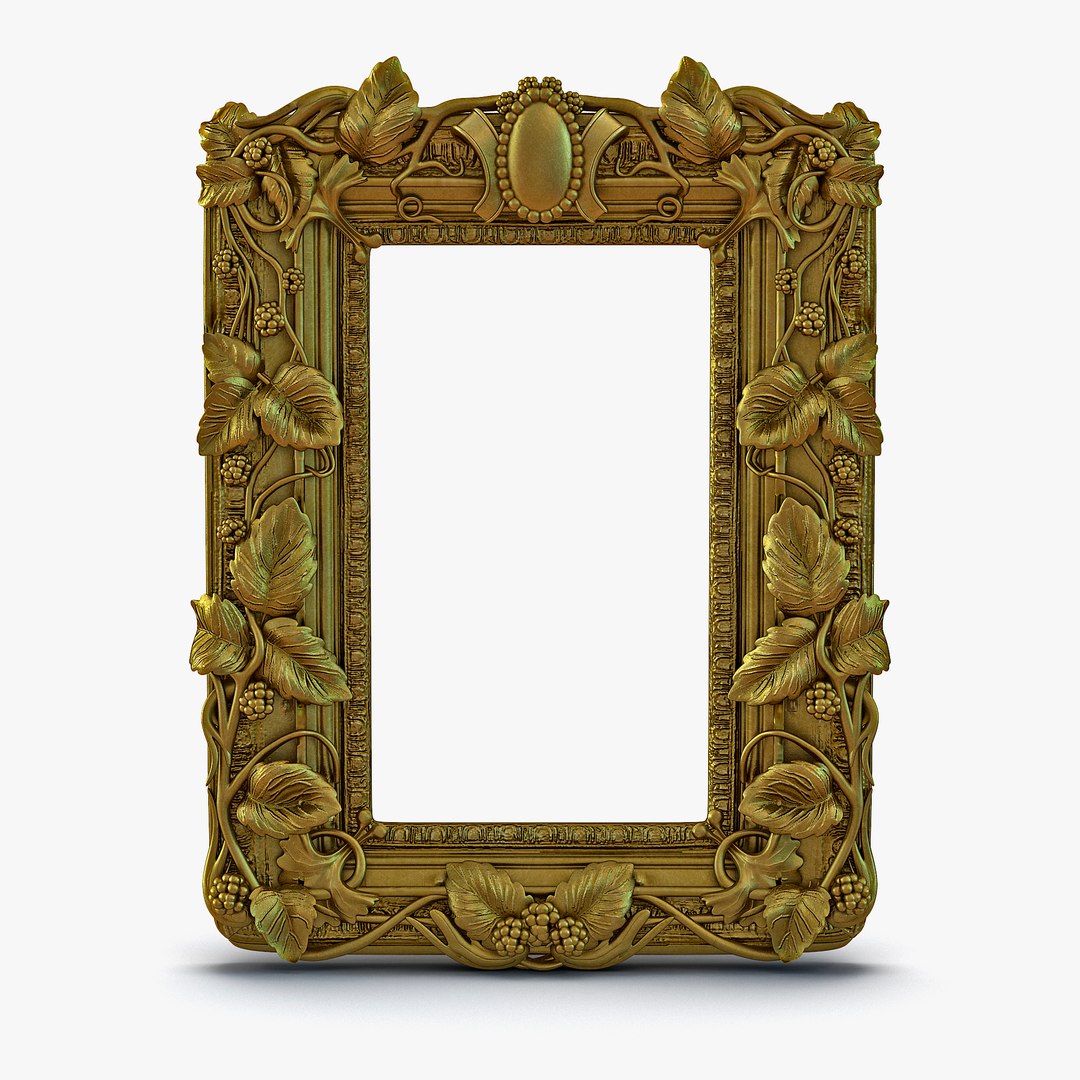 Baroque Picture Frame 3 3D model preview