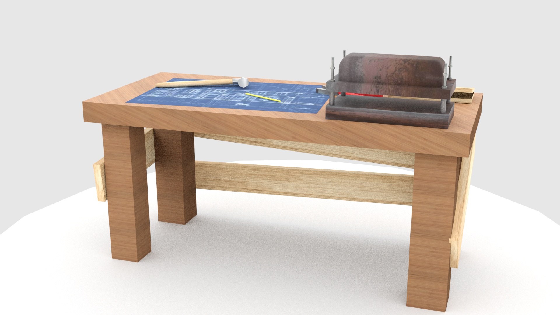 Crafting Table 3D Model - TurboSquid 2025470