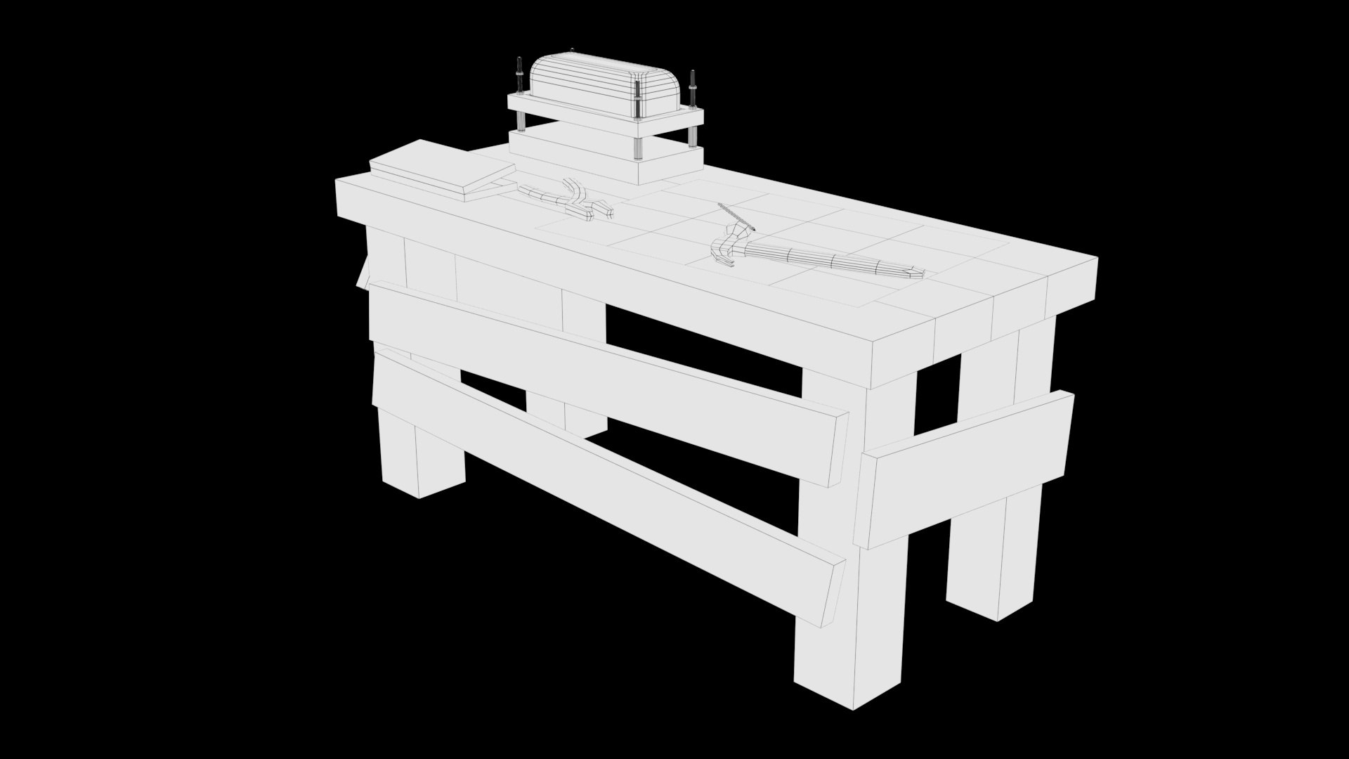 Crafting Table 3D Model - TurboSquid 2025470