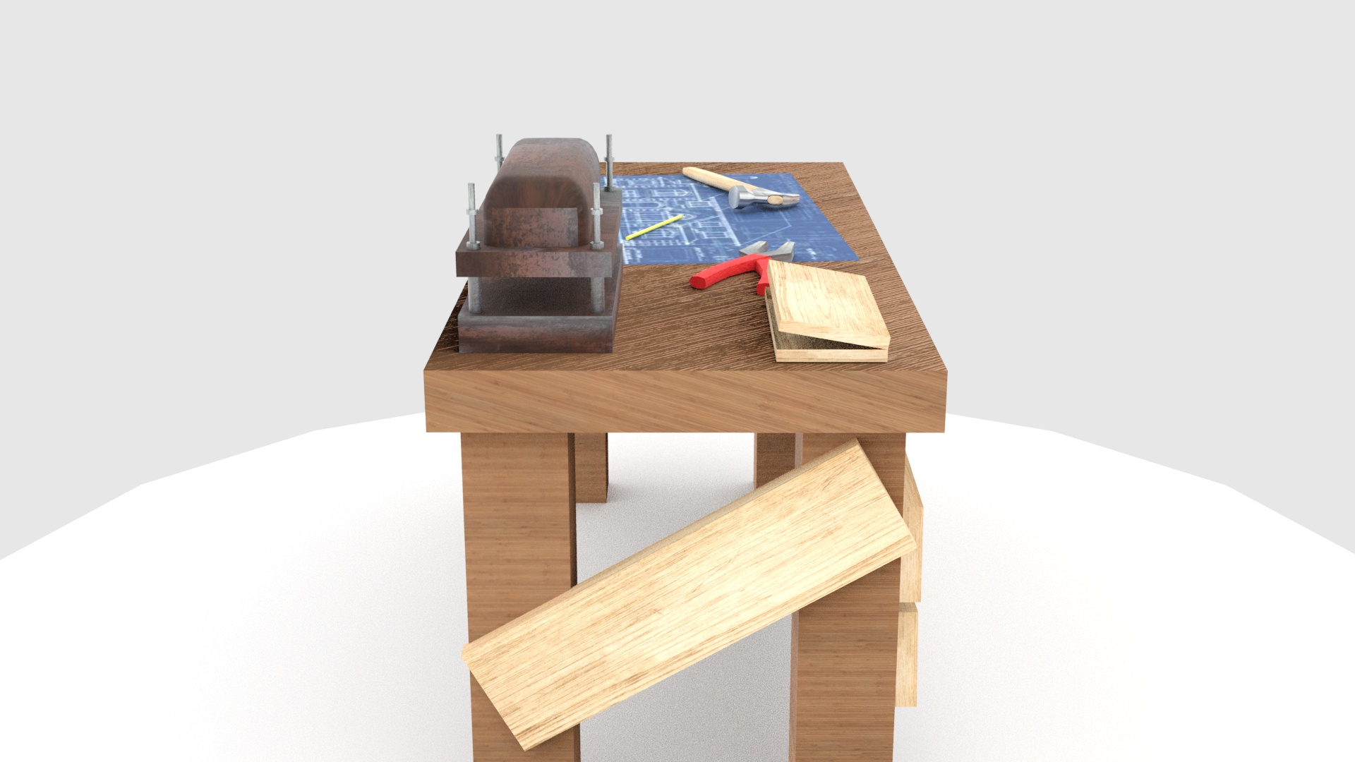 Crafting Table 3D Model - TurboSquid 2025470