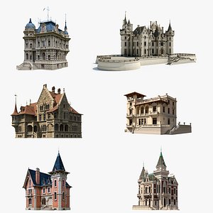 3D ancient luxury mansions model