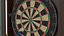 Dartboard and  Easy Hang Cabinet with Darts 3D model