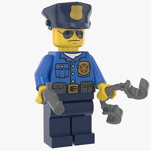3D lego police officer