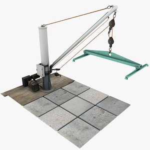 harbour jib crane 3d max