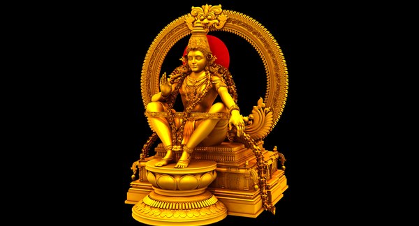 sabarimala swami gold ayyappan 3D