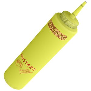 3d model of mustard ketchup bottles