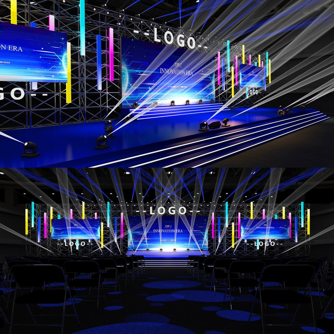 3D Stage Truss Meeting Hall Wedding Show Concert Party 3D model ...