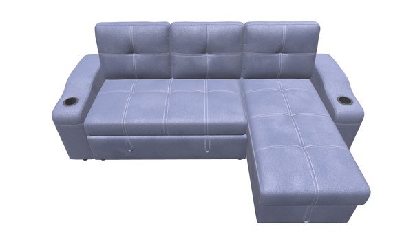 LHS Leather Sofa 3D model