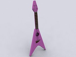 3d max pink ukulele