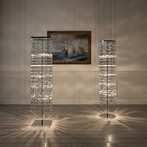 crystal floor standing lamp circle square