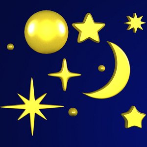 3D Cartoon star Pack Stars