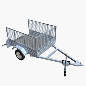 3d model cage trailer 02