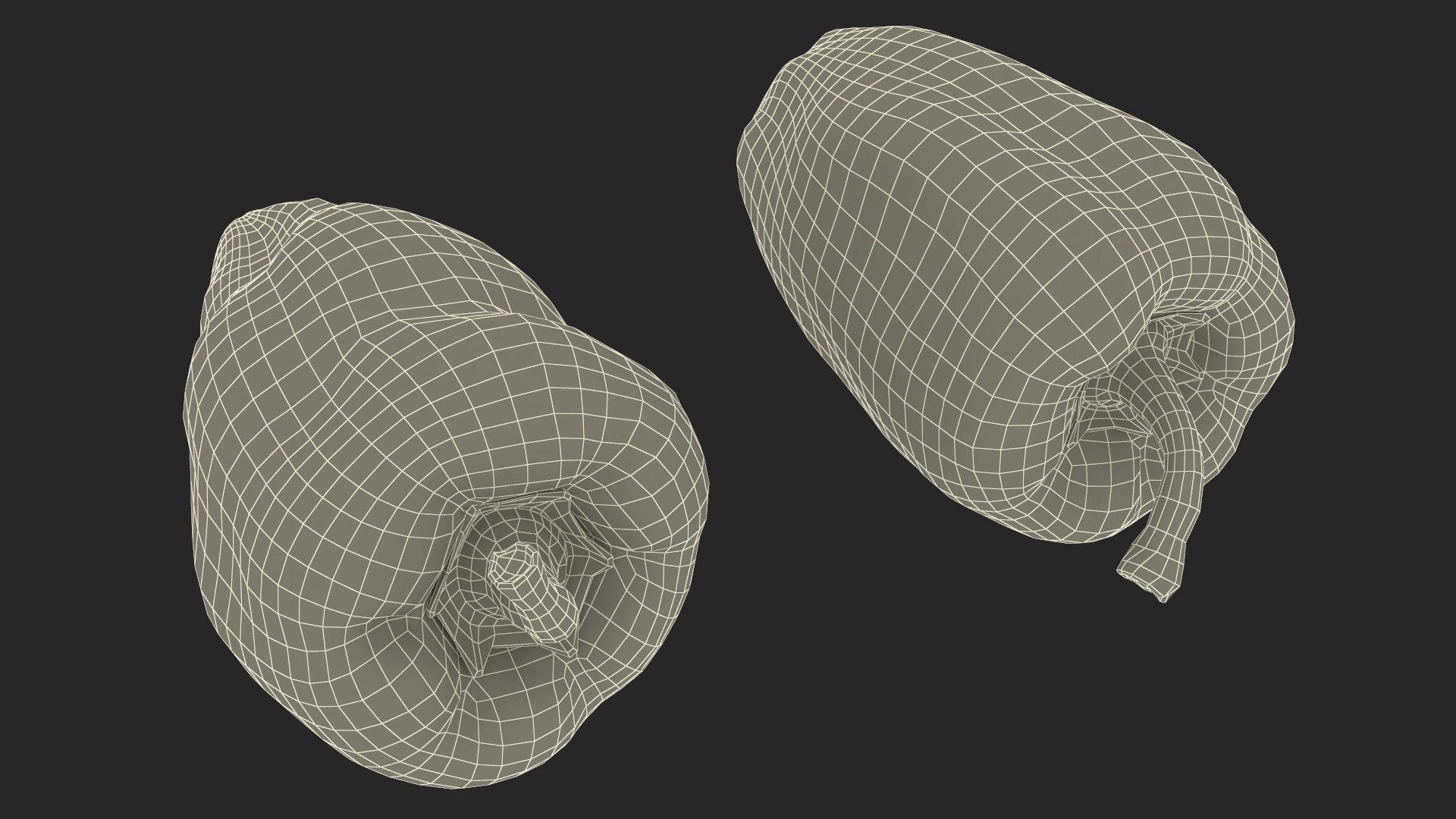 3D Red Long Pepper Model - TurboSquid 1981867