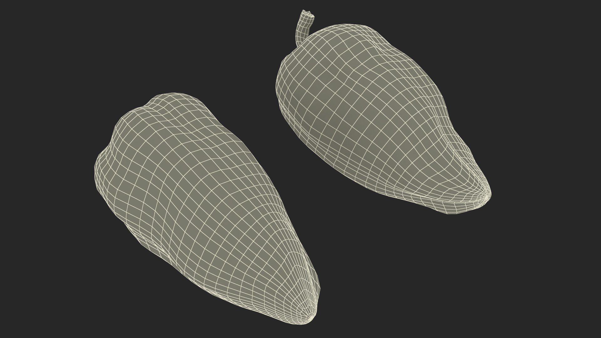 3D Red Long Pepper Model - TurboSquid 1981867