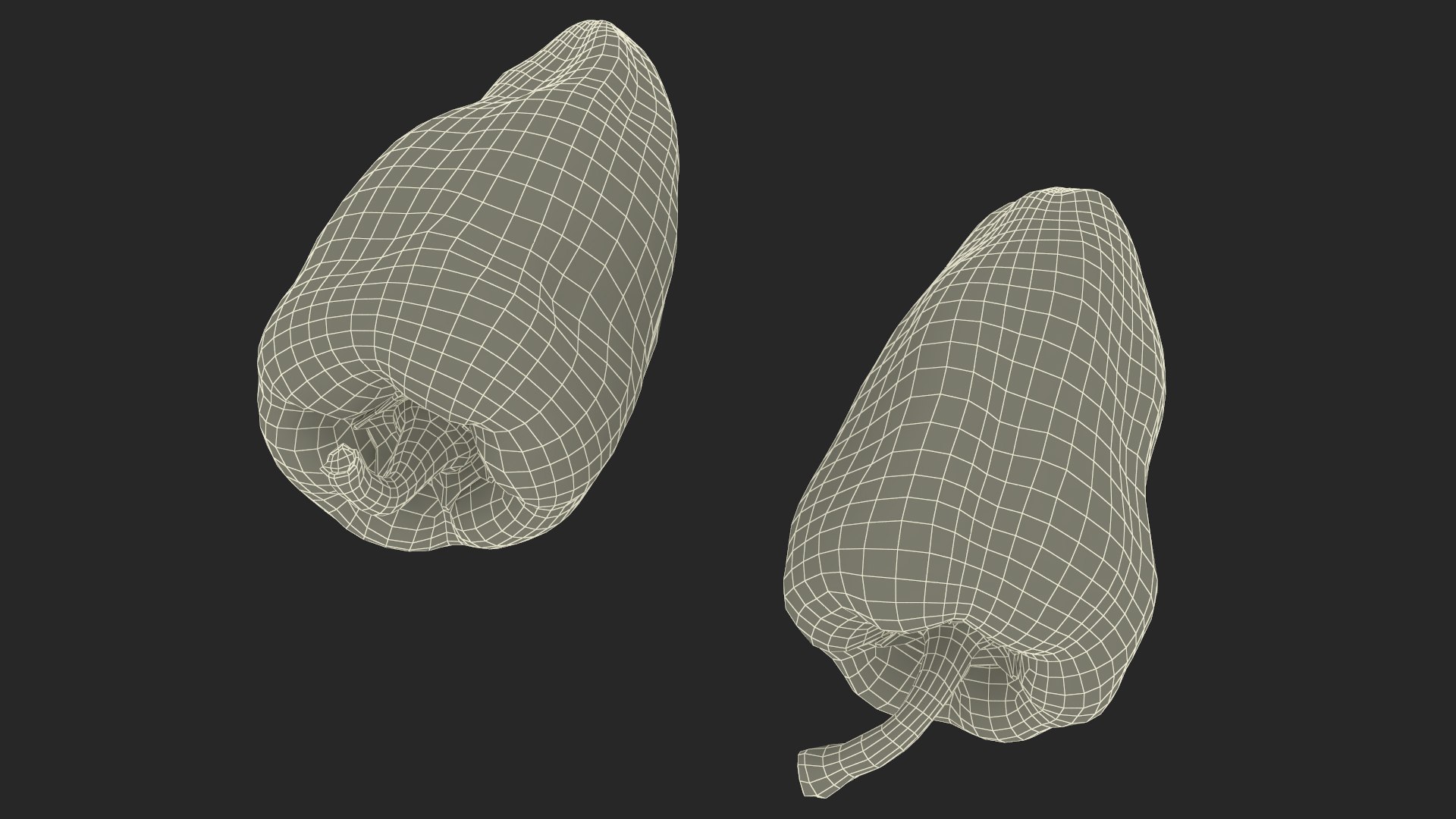 3D Red Long Pepper Model - TurboSquid 1981867
