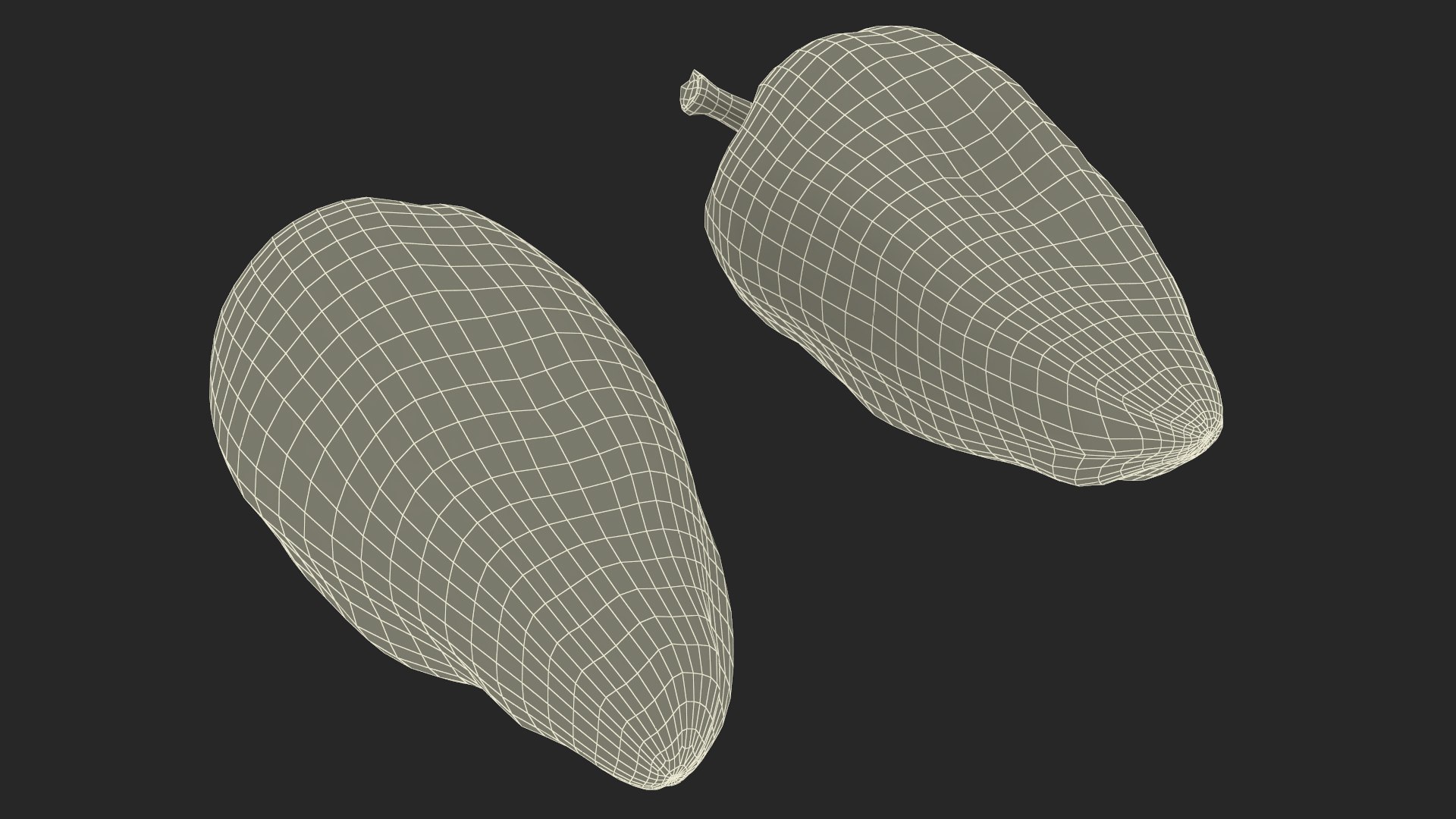 3D Red Long Pepper Model - TurboSquid 1981867