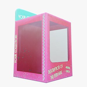 NFT Collectible Box Template animated in Blender