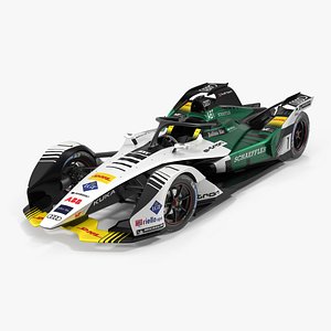 Audi E-Tron FE05 Formula E Rigged 3D Model