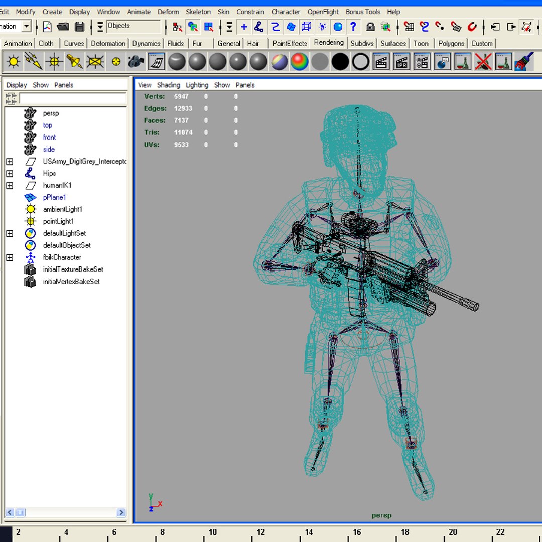 Usarmy Rigged Soldiers 3d Model