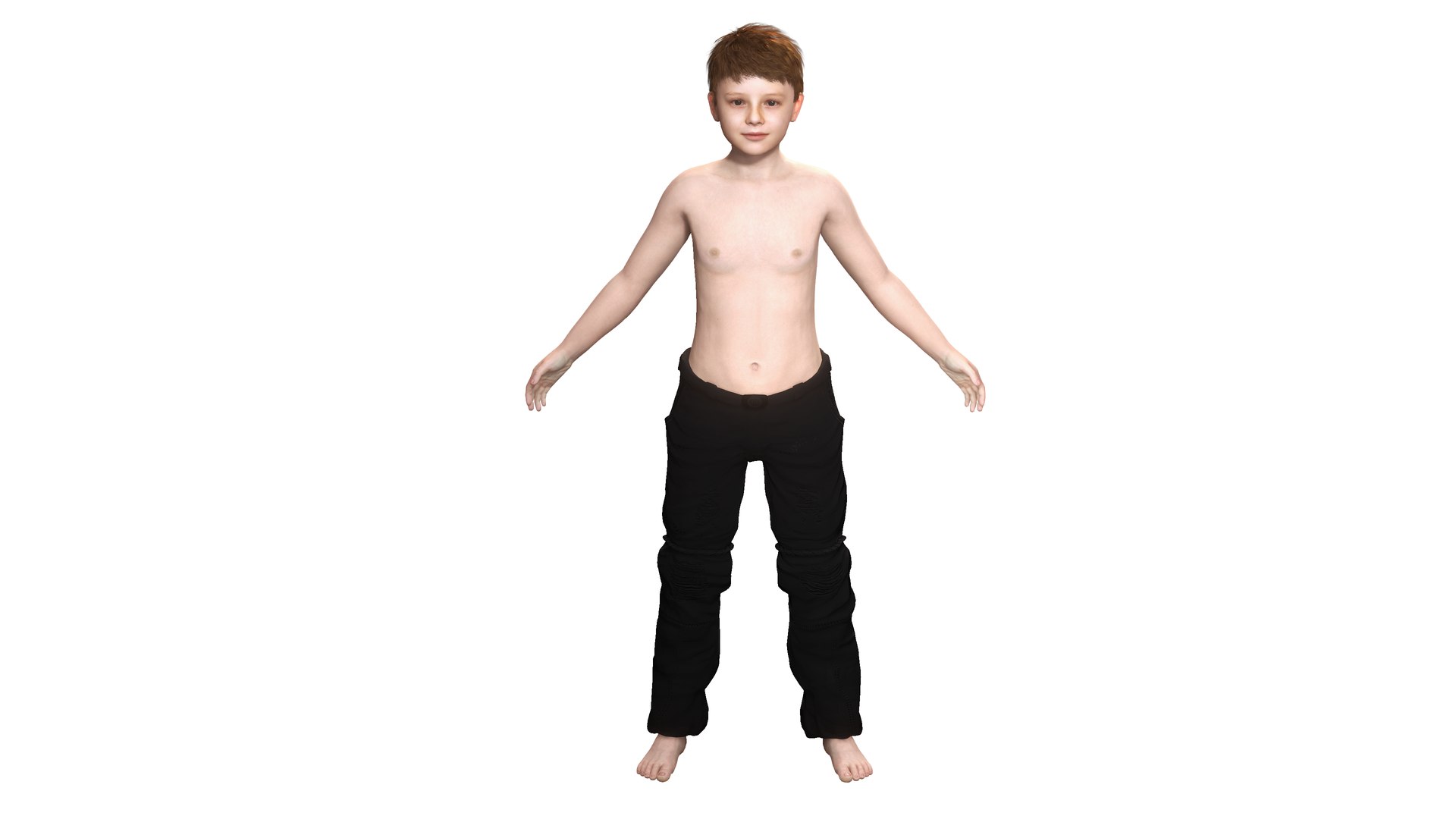 3D AAA 3D REALISTIC HUMAN RIGGED CHARACTER -EUROPEAN KIDS BOY 01 ...
