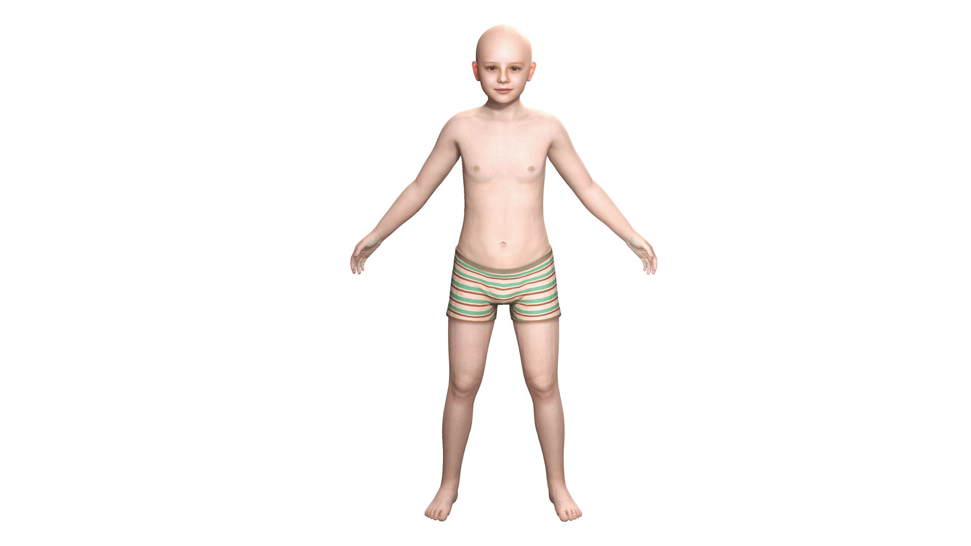 3D AAA 3D REALISTIC HUMAN RIGGED CHARACTER -EUROPEAN KIDS BOY 01 ...