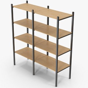 3D model Warehouse Wooden Racks