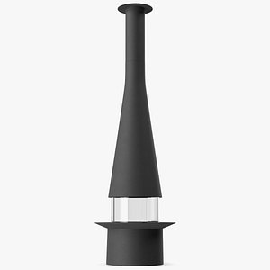 3D Chimney Focus Creation Empty Black