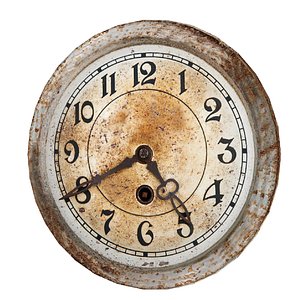 rusty wall clock model