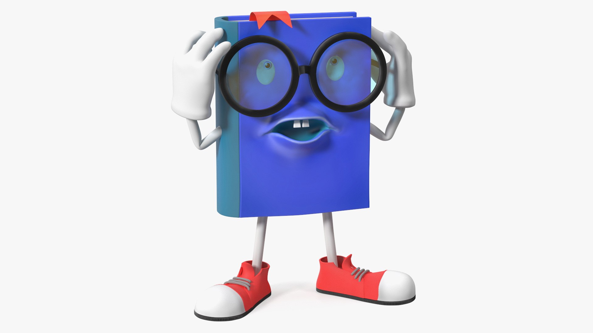 Blue Book Character Weary Pose 3D model preview